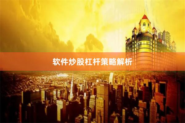 软件炒股杠杆策略解析